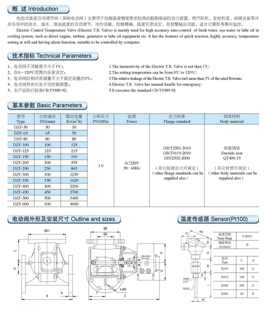 三通電動溫度調(diào)節(jié)閥